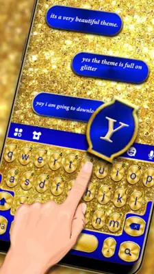 Golden Glitter Theme android App screenshot 2