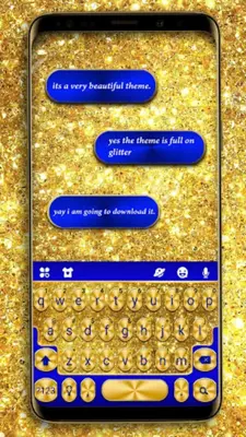 Golden Glitter Theme android App screenshot 3